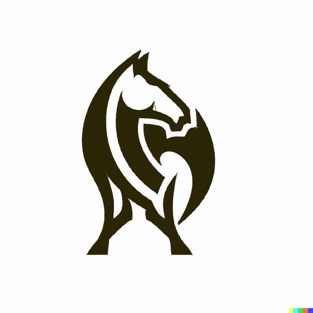 a horse, brand mark